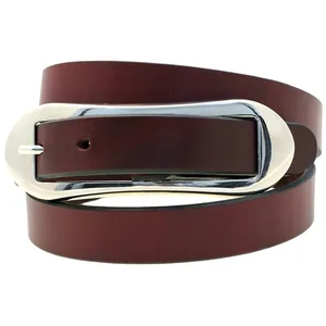 Shemax 2023 Top Quality Hot Selling Custom Wholesale Thin Burgundy Latigo Leather Belt