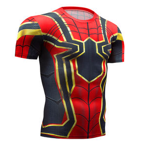 T-shirt de sport pour hommes, vêtement personnalisé en sublimation motif d'araignée, pour garçons - Product Image 3