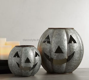 Juego de dos farolillos de fiesta con velas galvanizadas - Product Image 6