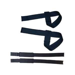 Correas de algodón personalizadas para levantamiento de pesas, equipo de gimnasio para fitness y culturismo, logo personalizado, Color negro, venta al por mayor, 2022 - Product Image 2