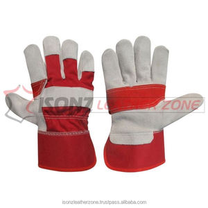 Gants de travail canadiens en cuir ISONZ en gros, pour la construction, 10 tailles, paume renforcée, gants à double paume de haute qualité - Product Image 4