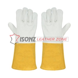 ถุงมือเชื่อมหนังวัว ISONZ ขนาด 14 นิ้ว ป้องกันการลื่น ทนความร้อน ป้องกันไฟ สำหรับงานเชื่อม TIG/MIG - Product Image 5