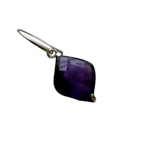 Pendentif fin en argent sterling 925 et breloque collier de pierres précieuses de couleur personnalisée - Product Image 1