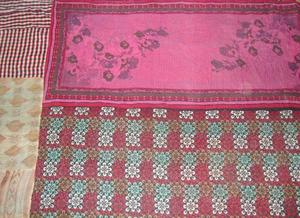 Couverture en coton Patchwork réversible Kantha Vintage pour enfants, linge de lit bohème - Product Image 4