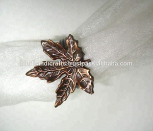 Joli rond de serviette en métal de conception de feuille d'olivier pour le restaurant pour des faveurs de fête de mariage accessoires personnalisés clairs - Product Image 3
