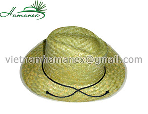 หมวกฟางชายหาดหญ้าทะเลแบบยูนิเซ็กซ์หมวกปาร์ตี้คาวบอย - Product Image 3