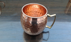Taza de mula de Moscú de cobre martillado, capacidad de 450 ml, con mango de cobre C, fabricante y proveedor de la India - Product Image 4