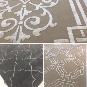 Alfombra de pared a pared de lana antideslizante con mechones a mano moderna personalizada patrón floral para uso doméstico o hotelero - Product Image 5