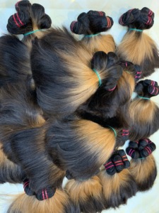 Vente en gros perruque cheveux humains vietnamiens double trame droite ombre 2 tons couleurs de haute qualité - Product Image 3