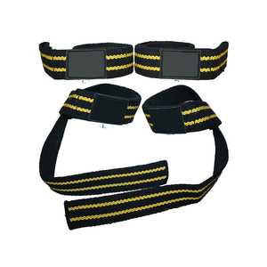 Vente en gros, enveloppe de poignet pour haltérophilie, Fitness et musculation, logo personnalisé, couleur jaune et noir, enveloppes de poignet protectrices - Product Image 6