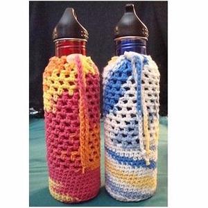 GARY COLOR MACRAME COTTON BOTTLE HOLDER CLASSIC DESIGN COTTON WATER BOTTLE <b>BAG</b> - Product Image 6