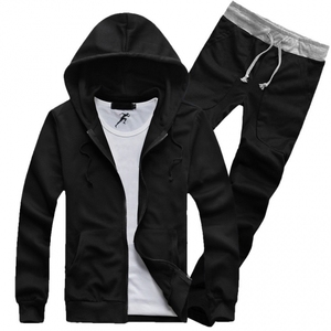 Survêtements légers coupe-vent à capuche en coton éponge pour hommes, séchage rapide, collection automne 2026 / Survêtements de jogging personnalisés en polaire - Product Image 2