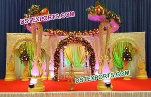 Mandap de Madera para Bodas, Hermoso Mandap de Madera Artesanal, Mandaps Damroo, Fabricante de Mandaps de Madera Jali para Bodas, Nuevo México, Eventos - Product Image 4