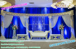 Hecho de árbol de palma pilares escenario boda escenario decoración de última tendencia bodas etapas decoraciones - Product Image 2