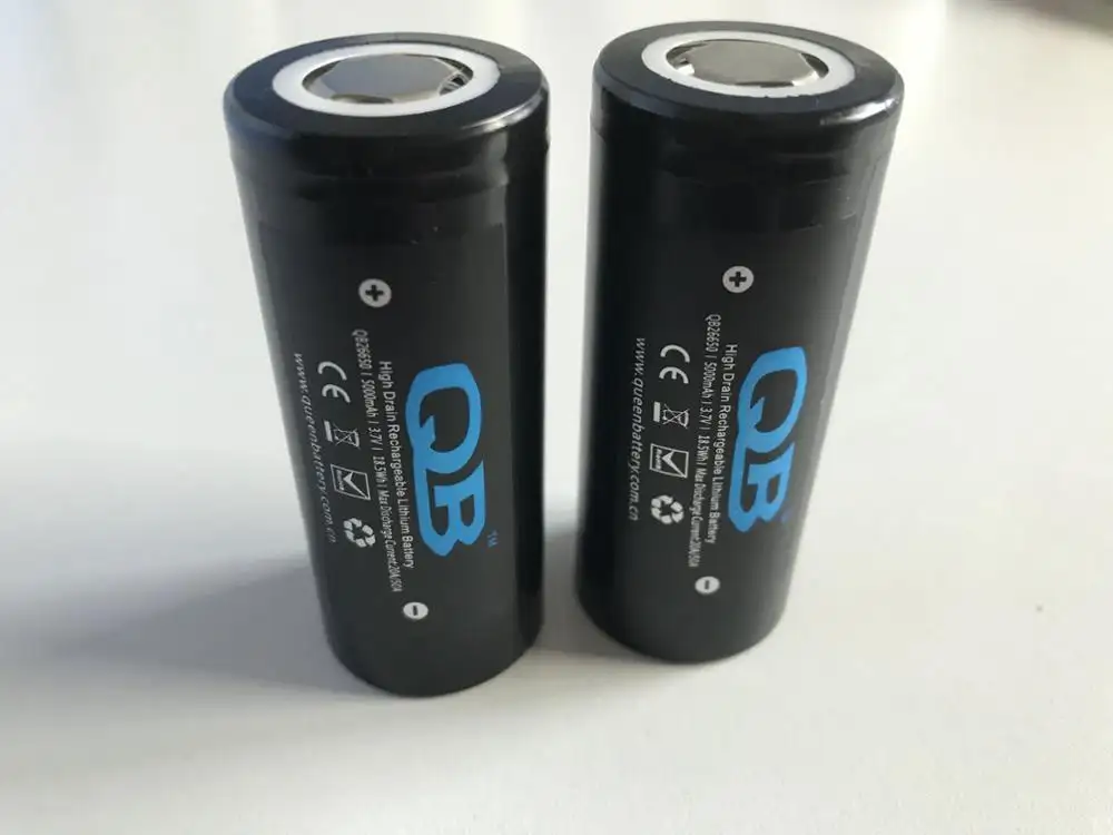 QB26650 high power INR26650 26650 5000mAh battery cell 20A discharge 3.7V torch battery