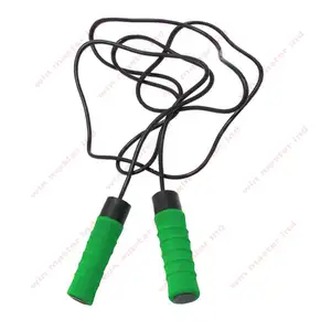 Corde à sauter de vitesse, avec fil noir, vert, 1 pièce - Product Image 1