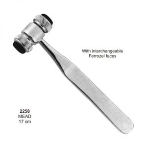 Mead 17 cm Instrumento quirúrgico Ferrozel intercambiable Caras Mazos de hueso Mahersi - Product Image 3
