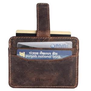 Top Demanded Elegant Cow/Buff Hunter Leather Tri-Fold RFID Wallet for Men Secure Anti-Theft Card <b>Holder</b> Available For Sale - Product Image 3
