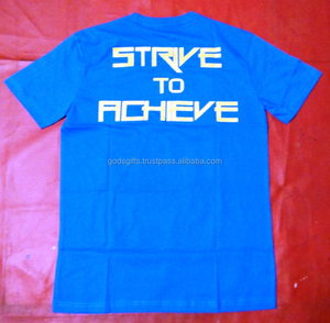 T-shirt unisexe tendance 2019, impression sérigraphique OEM, vente directe en gros, 100% coton tricoté, respirant, anti-boulochage - Product Image 5