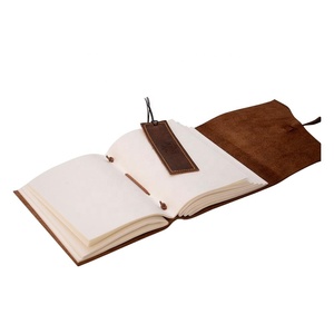 Antique Deckle Edge Leather Bound Hardcover Journal Notebook Handmade Sketchbook Sewing Binding Medium Unlined Daily Gift - Product Image 3