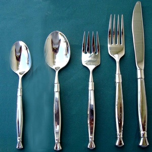 Ensemble de couverts en acier inoxydable à manche conique rond, design royal, ensembles de table à manger, table à manger escamotable, couverts - Product Image 6