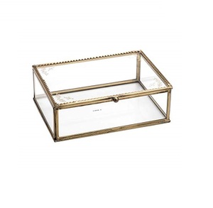 กล่องเครื่องประดับแก้วขนาดเล็กกล่องแก้วทำจากทองเหลืองและกระจกสำหรับการจัดเก็บเครื่องประดับ - Product Image 6