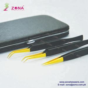 Pinzas Profesionales para Cejas y Pestañas de Acero Inoxidable de Grado Quirúrgico de Zona Industries Pakistán, Punta Puntiaguda, Marca Personalizada de Belleza - Product Image 6