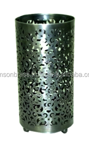 Votive <b>Candle</b> <b>Holder</b> Perforated Design Metal Iron Handmade <b>Candle</b> <b>Holder</b> <b>Copper</b> Antique Pot - Product Image 2
