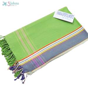 Customized Kenyan Kikoy Bath <b>Towel</b> Solid Color Striped Cotton Beach <b>Towel</b> Quick-Dry and <b>Compressed</b> Handwoven From India - Product Image 5