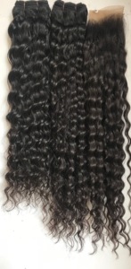 Meilleures offres pour les femmes Style sud de l'Inde Paquets de cheveux humains bruts non traités Vague naturelle Prix de gros Utilisation à la mode - Product Image 2