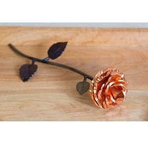 Hoja de hierro forjado, rosa, regalo romántico de Metal de amor eterno, Rosa metálica resistente para el Día de San Valentín, regalo - Product Image 1