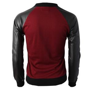 Veste universitaire d'hiver pour homme, col rond, fermeture éclair complète, coupe ajustée avec garniture en fourrure de mouton, tissu respirant, service OEM disponible - Product Image 3