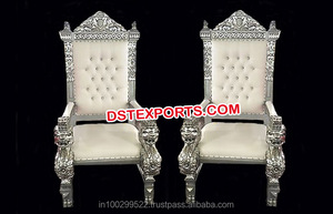 Chaises de mariage Pour La Mariée et Le Marié Plaqué Or Chaises De Mariage Feuille Conçu Ensemble de Chaise pour Fête - Product Image 3