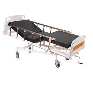 Mobilier de soins intensifs en métal acier multifonction certifié ISO Garantie de 3 ans Lit de patient manuel en ABS pour soins infirmiers Lits d'hôpital à utiliser - Product Image 4