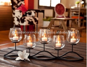Hurricane Crystal Candle Holder <b>Candelabra</b> for Wedding Home Decoration - Product Image 3