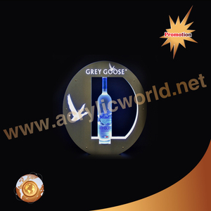 Customized Black Counter LED Illuminated <b>Acrylic</b> 3 Liquor Cosmetic Bottle <b>Display</b> <b>Stands</b> Screen Printing logo Eco-friendly - Product Image 6