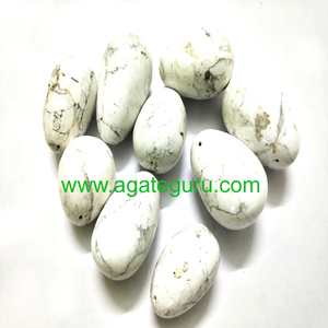 Howlite Crystal Yoni Masajeador Huevo Venta al por mayor Crystal Healing Products - Product Image 1