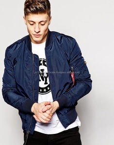 เสื้อแจ็คเก็ตบอมเบอร์แบบเรียบง่ายสำหรับผู้ชาย - Product Image 4