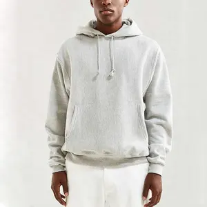 Venta al por mayor personalizado impreso 100% algodón pulóver con capucha de los hombres de gran tamaño sudadera de invierno con nuevo diseño de dibujos animados patrón liso teñido - Product Image 1