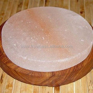 Plaque de sel rose de l'Himalaya ronde, naturelle, comestible, pour la cuisson, le service et la découpe, dalle de pierre pour cuisine gastronomique - Product Image 1