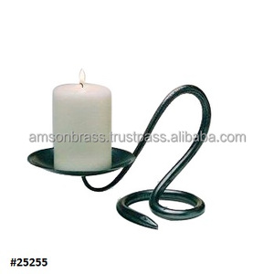 Handmade Black Candle Holder Wrought Iron Three Candle Stand for Home Decoration - Product Image 4