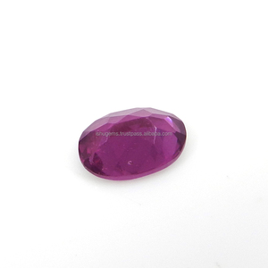 Pierre précieuse ovale en rhodolite grenat, pierre précieuse ovale coupée à la main, 7x5mm, 1 pièce - Product Image 3