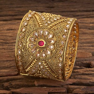 Classic Traditional Women's Bangles with Gold Plating Copper Alloy Kanhai Jewels Crystal Rhinestone 17431 - Product Image 1