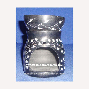 Black Soapstone Aroma <b>Oil</b> Burner - Product Image 1
