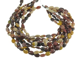Mookaite Jasper สร้อยคอหินลูกปัดรูปไข่ลูกปัดคริสตัลสำหรับทำเครื่องประดับสร้อยคอผู้หญิงขายส่ง - Product Image 2