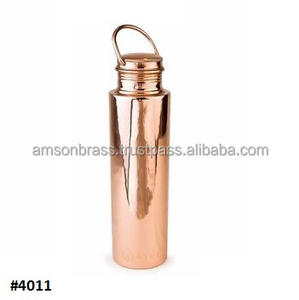 Cobre Bueno para la salud Botella de agua Ayurvédica Botellas de cobre impresas hechas a mano botella de agua de cobre - Product Image 3