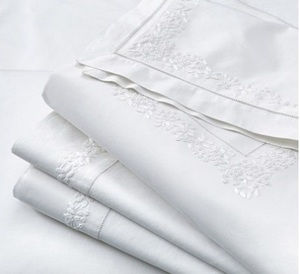 หรูหราขายส่งมือเย็บปักถักร้อย100% ผ้าลินินที่มีคุณภาพเตียงผ้าลินินแผ่น - Product Image 2