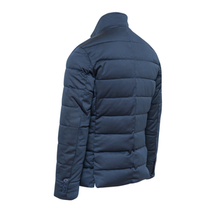 Men's <b>Quilted</b> Bomber Jacket <b>Winter</b> Formal Style Zipper Closure Button Decoration O-Neck Collar Custom Colors Logo OEM Windproof - Product Image 2