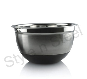 Saladier allemand en acier inoxydable avec base et couvercle en silicone antidérapant Prix technique personnalisé - Product Image 1