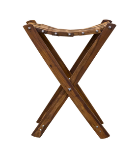 Tabouret pliant en bois, siège pliant en bois, tabouret pliant décoratif en mosaïque, bois de rose massif, tabouret de cuisine portable - Product Image 2